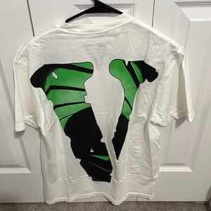 VLONE White Tee with Green and Black Graphic